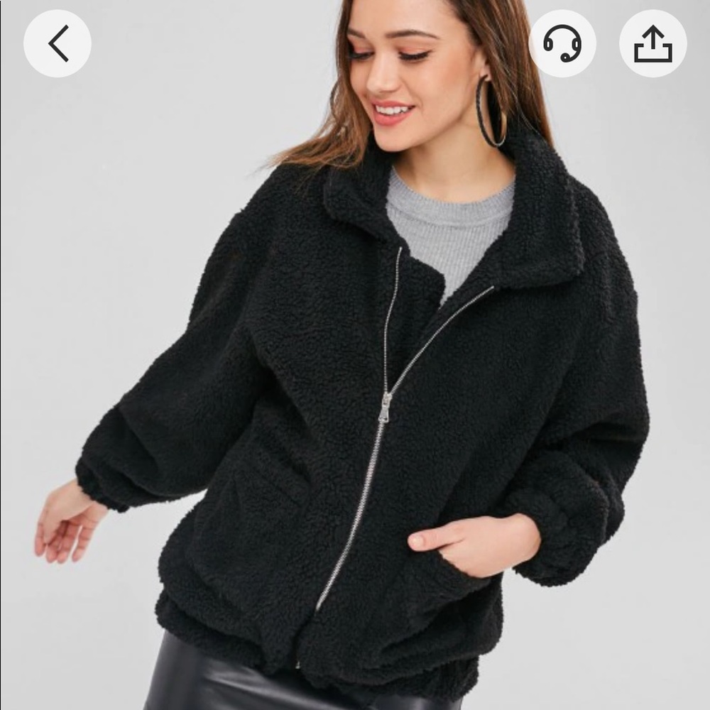 ZAFUL oversized furry jacket size 4
